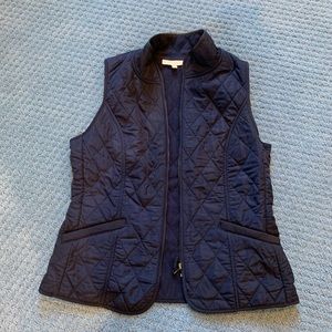 Talbots Navy Vest Small Petite